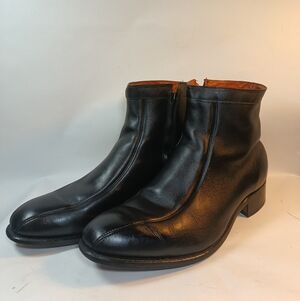 Classic Black Leather Men's Boots Size13 D